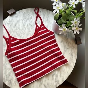 Brandy Melville John Galt Tank top Red and White striped